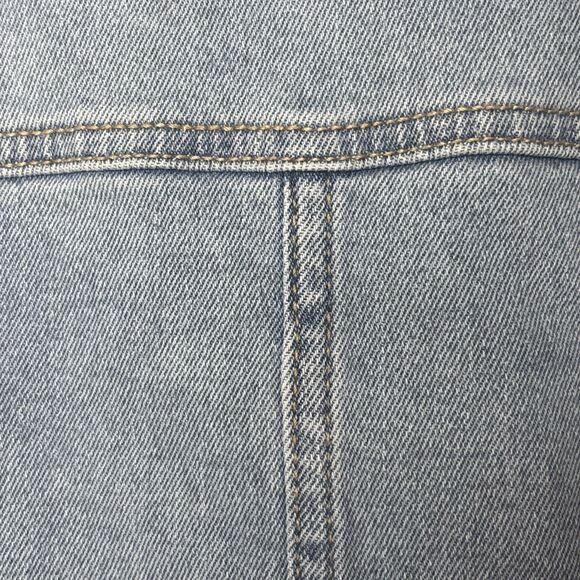 Terra & Sky 0X Denim Jacket Light Wash Button Front Women's Plus Long Sleeve 0X - Picture 8 of 8